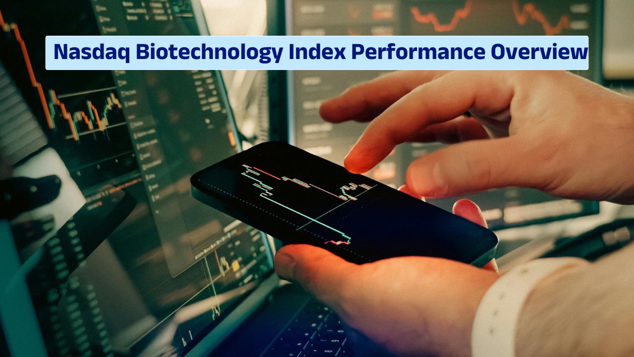 Nasdaq Biotechnology Index performance chart reflecting biotech capital market trends