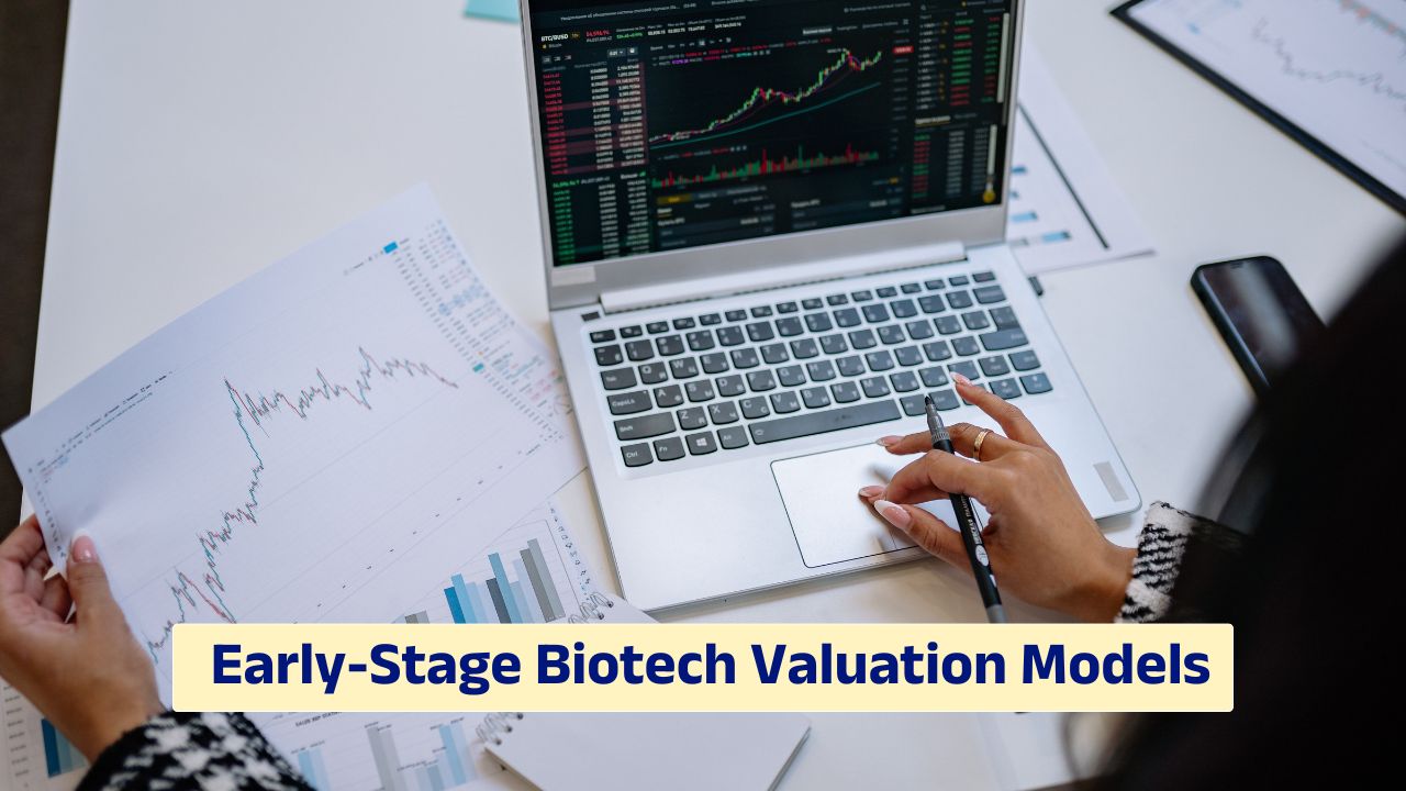 Early-stage biotech valuation models showing risk adjusted financial projections and clinical pipeline analysis