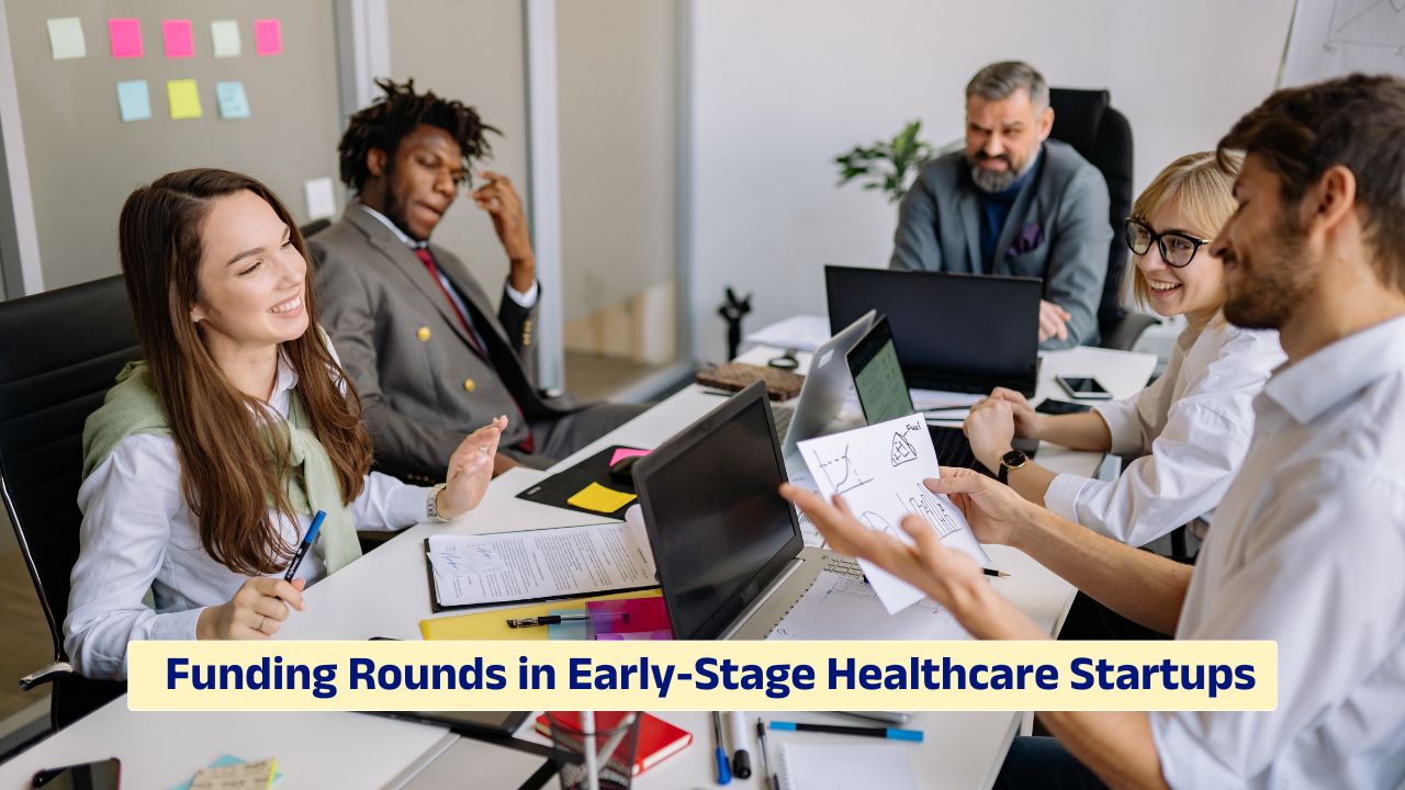 Funding rounds in early-stage healthcare startups and biotech venture capital strategy