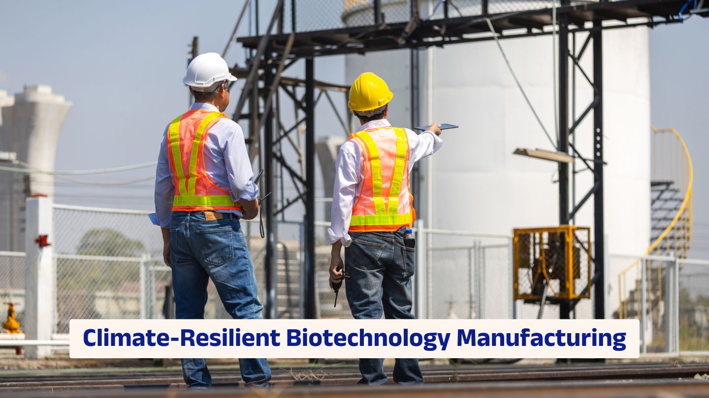 Climate resilient biotechnology manufacturing facility with advanced bioprocessing infrastructure