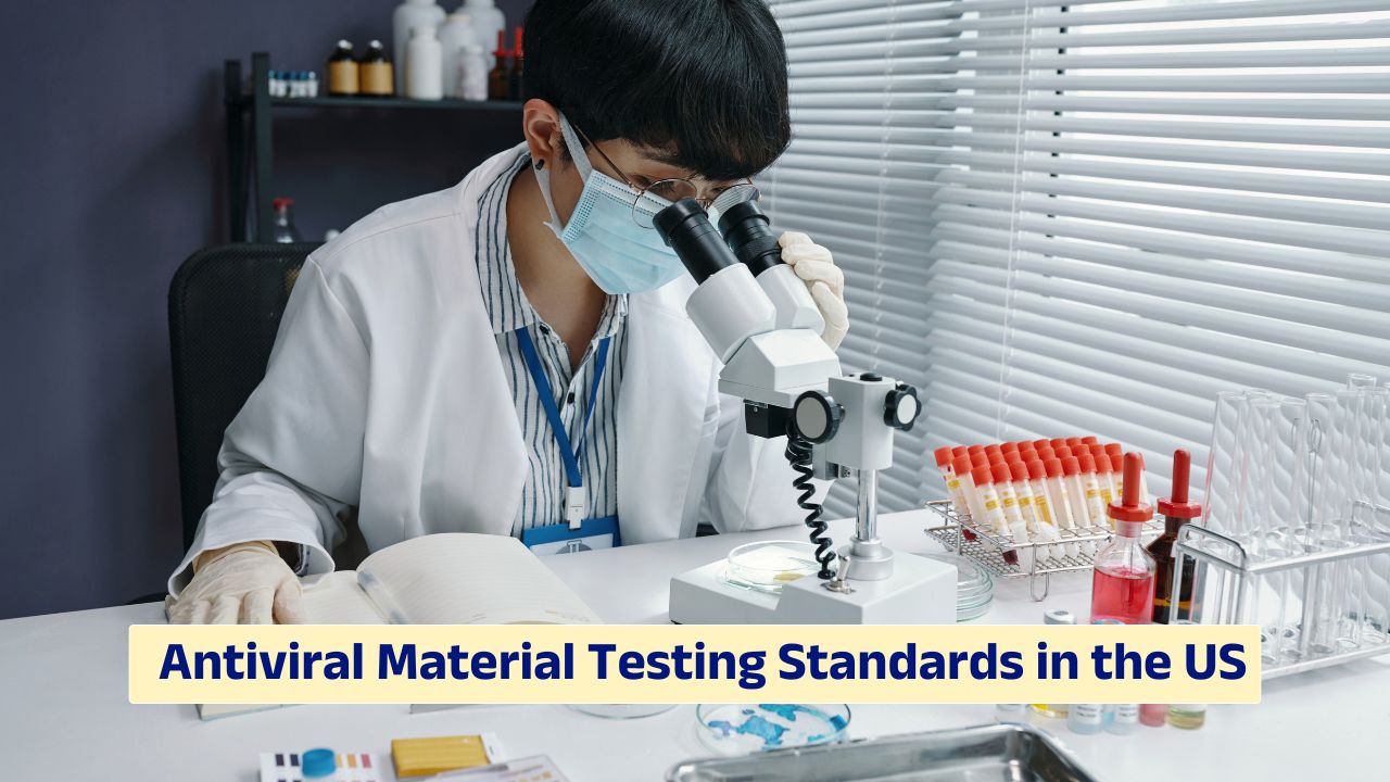 Antiviral material testing standards in US laboratory setting